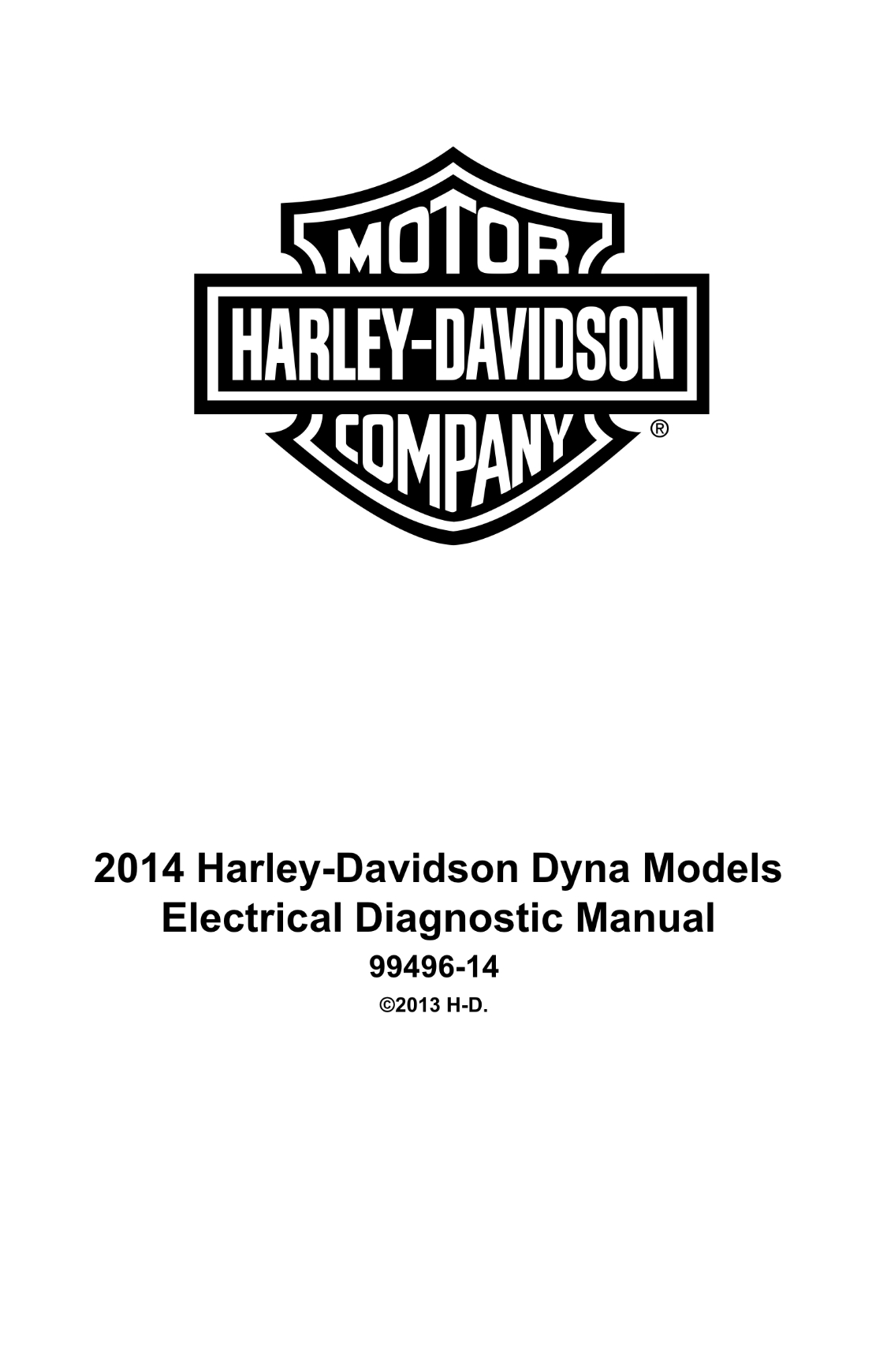 2014哈雷 Dyna 戴纳车型服务和电气诊断手册插图