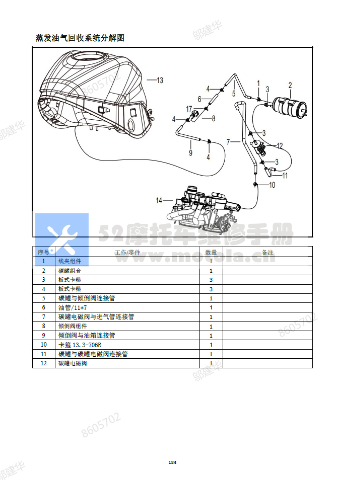 2022款-钱江赛250维修手册QJ250GS-G (燃擎版)双摇臂插图2