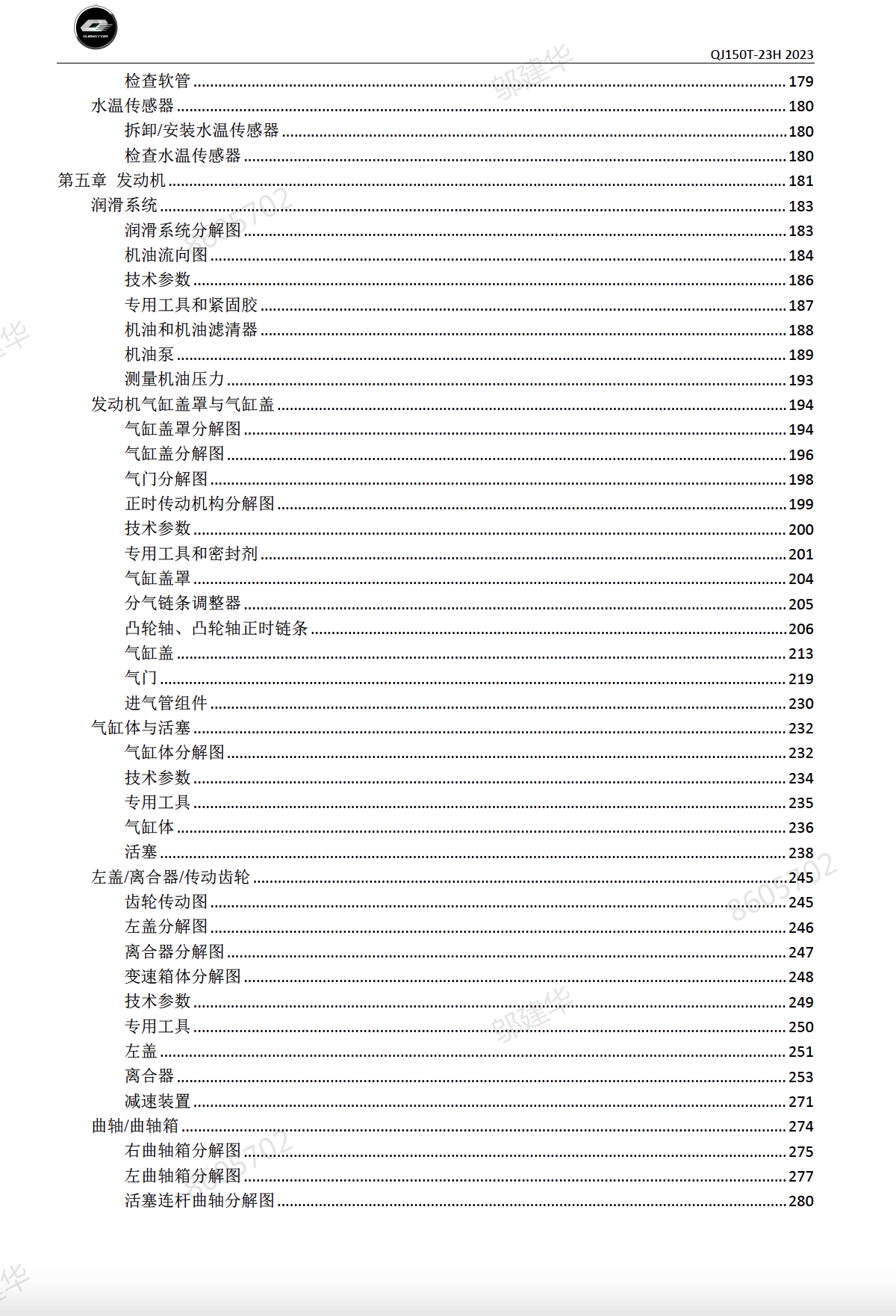 钱江鸿150city 维修手册QJ150T-23H插图1