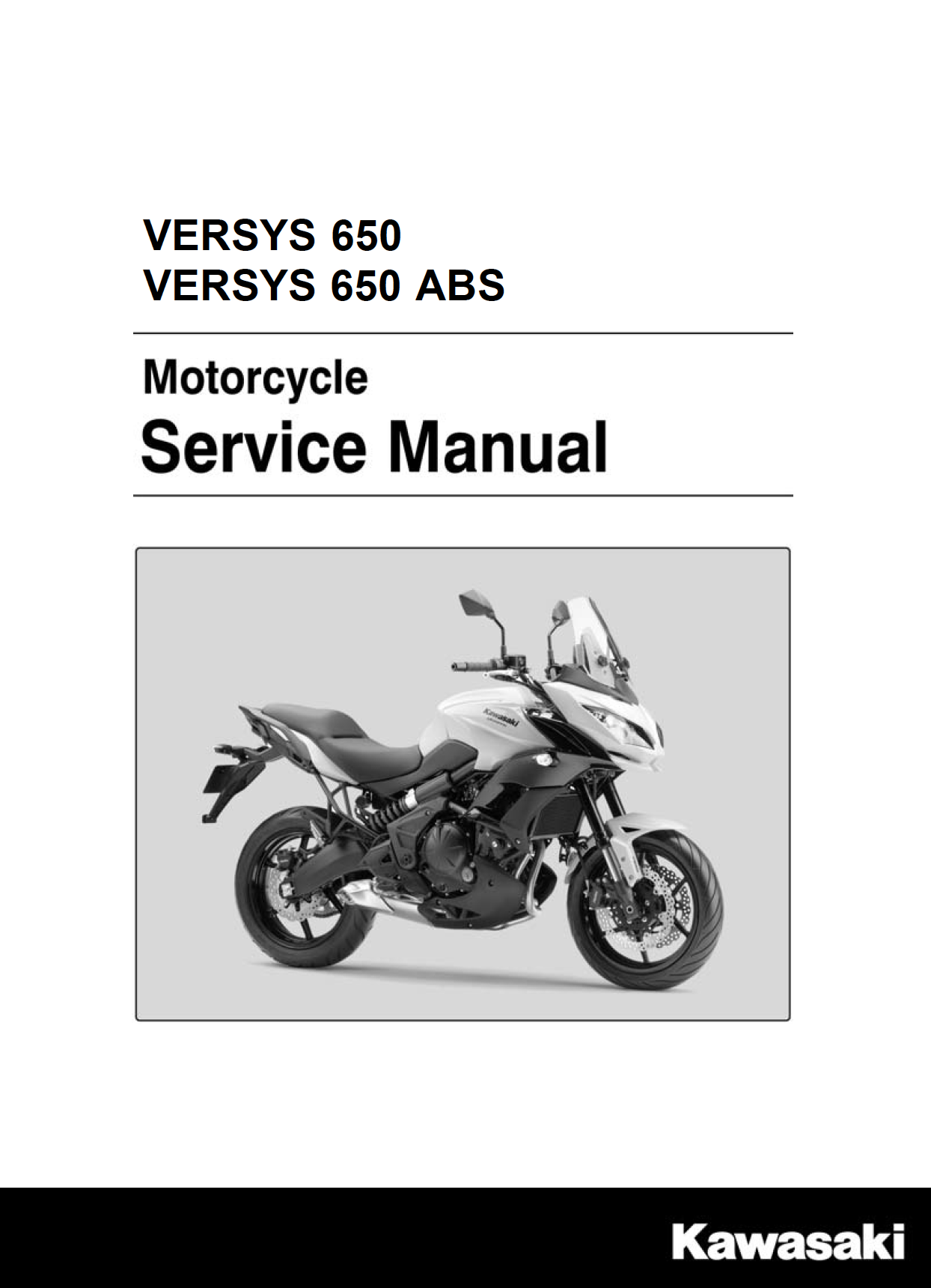 2015-2021川崎VERSYS650维修手册异兽650